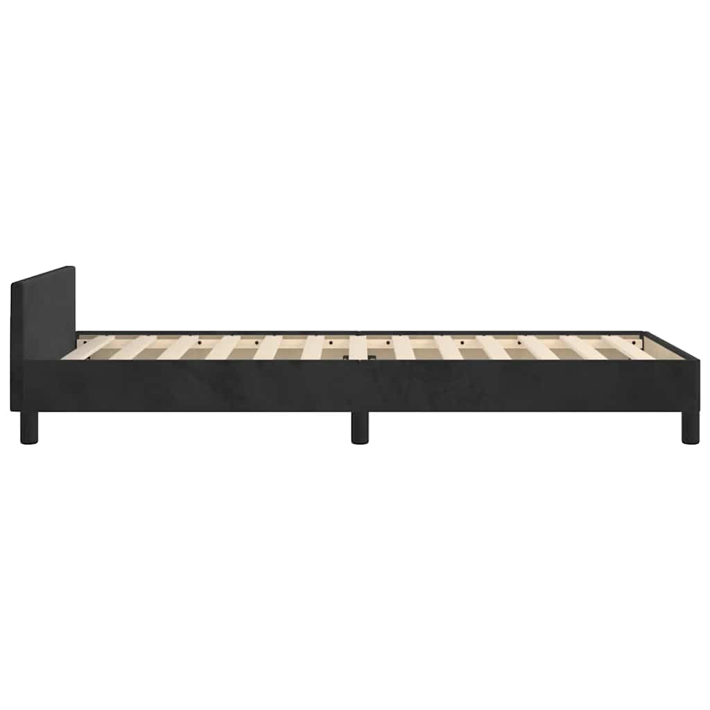 Bed Frame without Mattress Black King Single Size Velvet