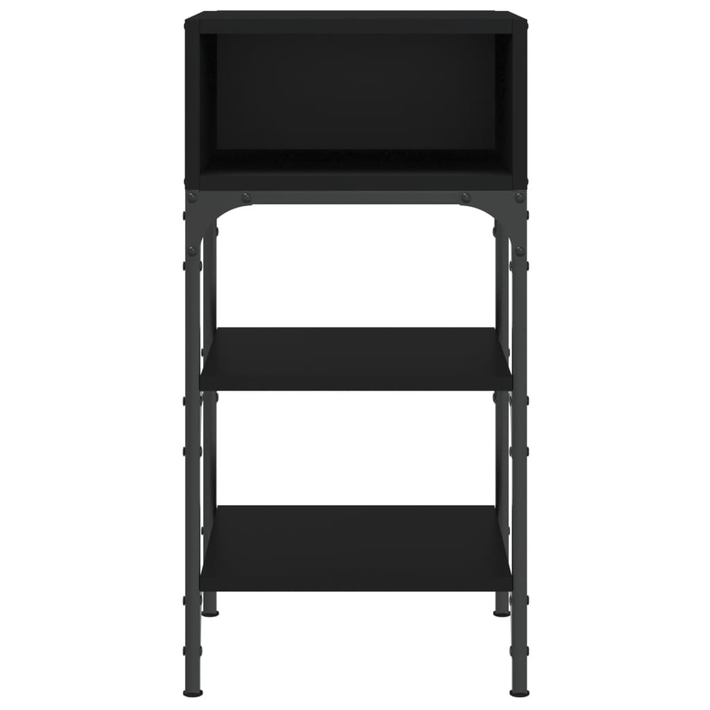 Bedside Table Black 35x34.5x70 cm Engineered Wood