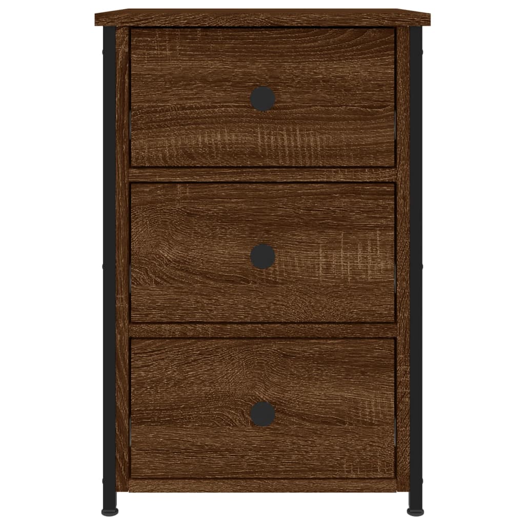 Bedside Cabinet Brown Oak 40x36x60 cm Engineered Wood