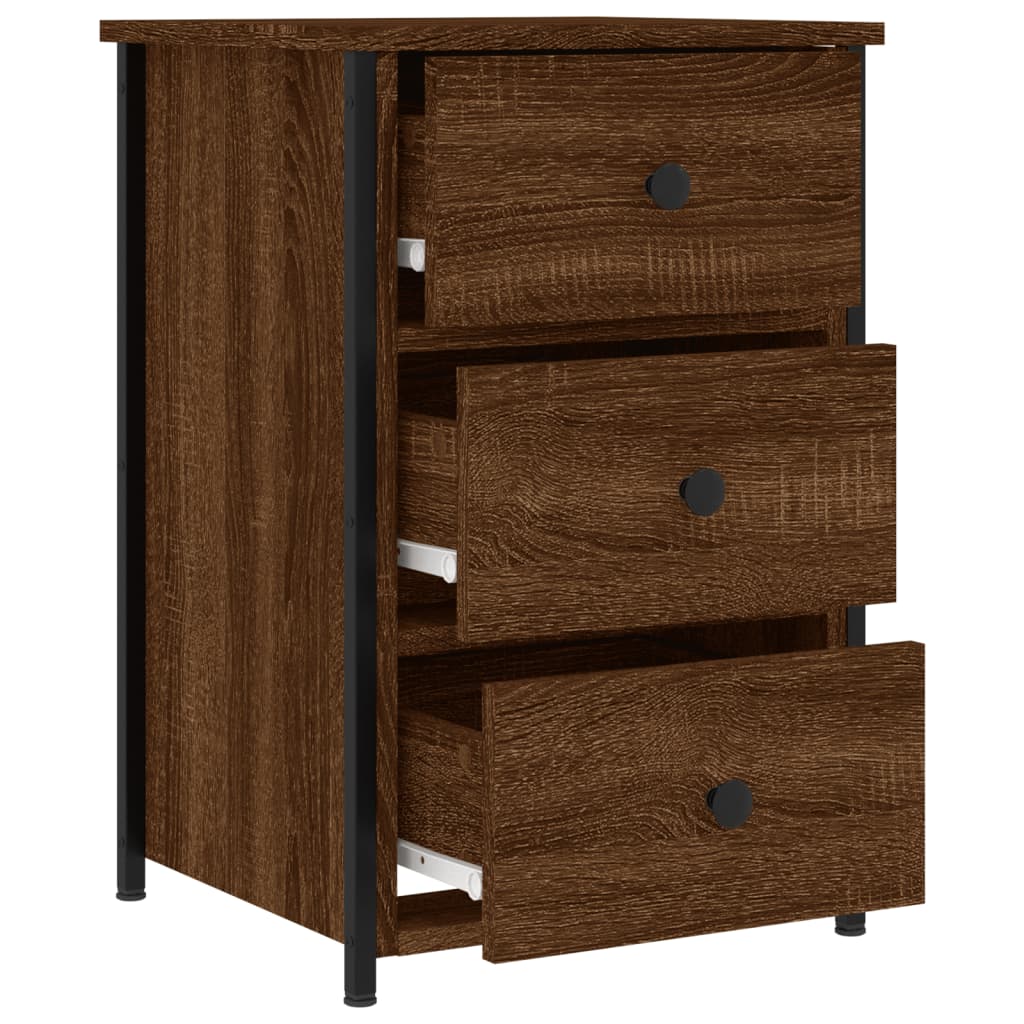 Bedside Cabinet Brown Oak 40x36x60 cm Engineered Wood