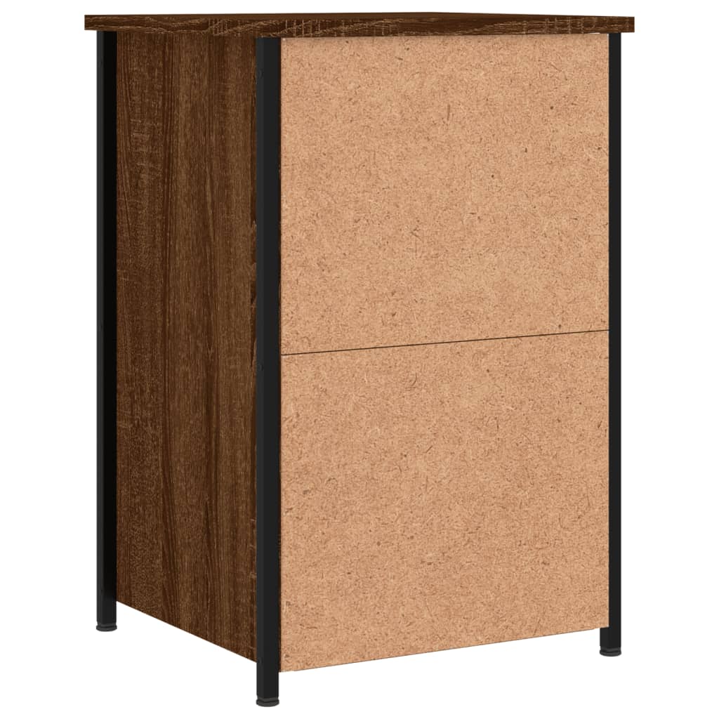Bedside Cabinet Brown Oak 40x36x60 cm Engineered Wood