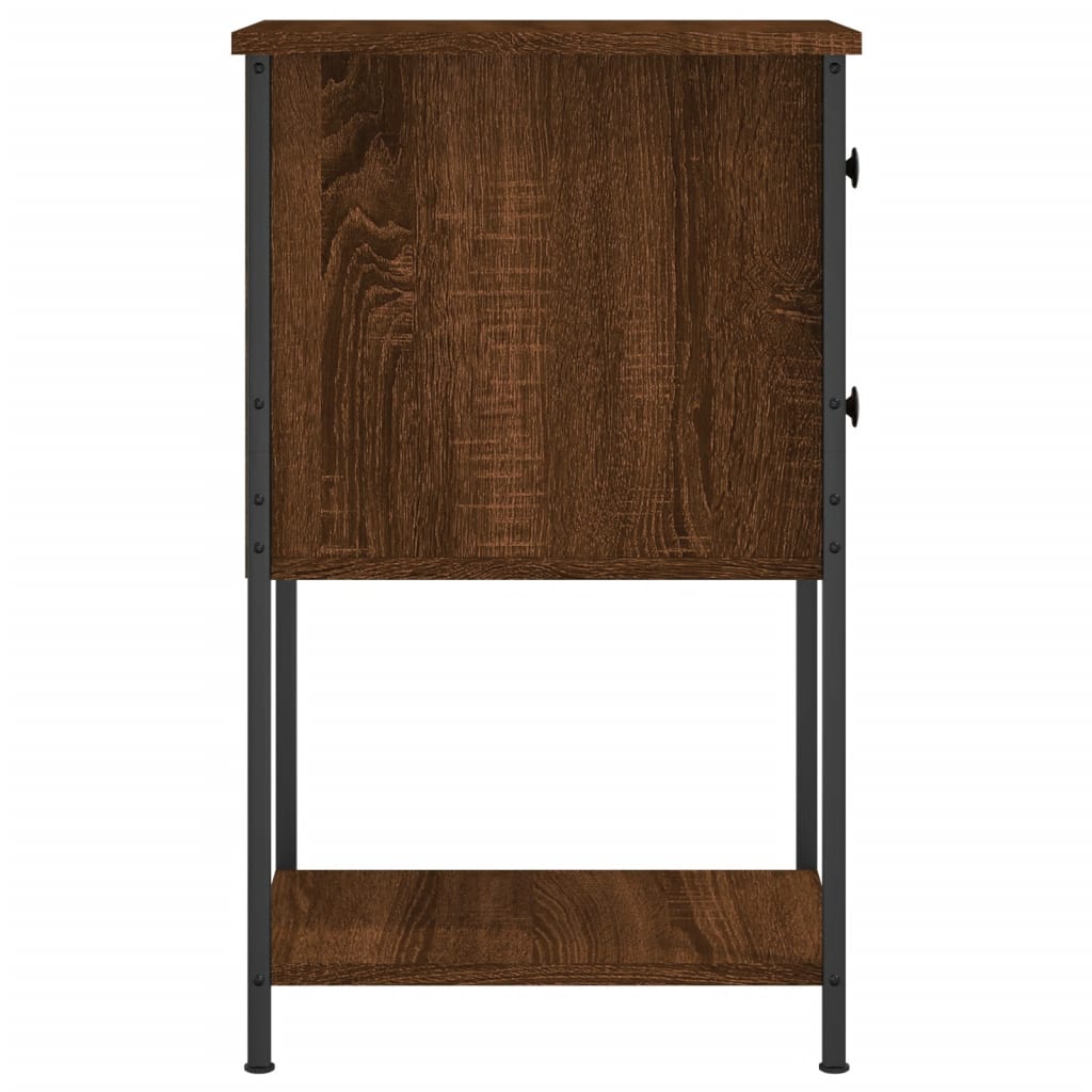 Bedside Cabinet Brown Oak 32x42x70 cm Engineered Wood