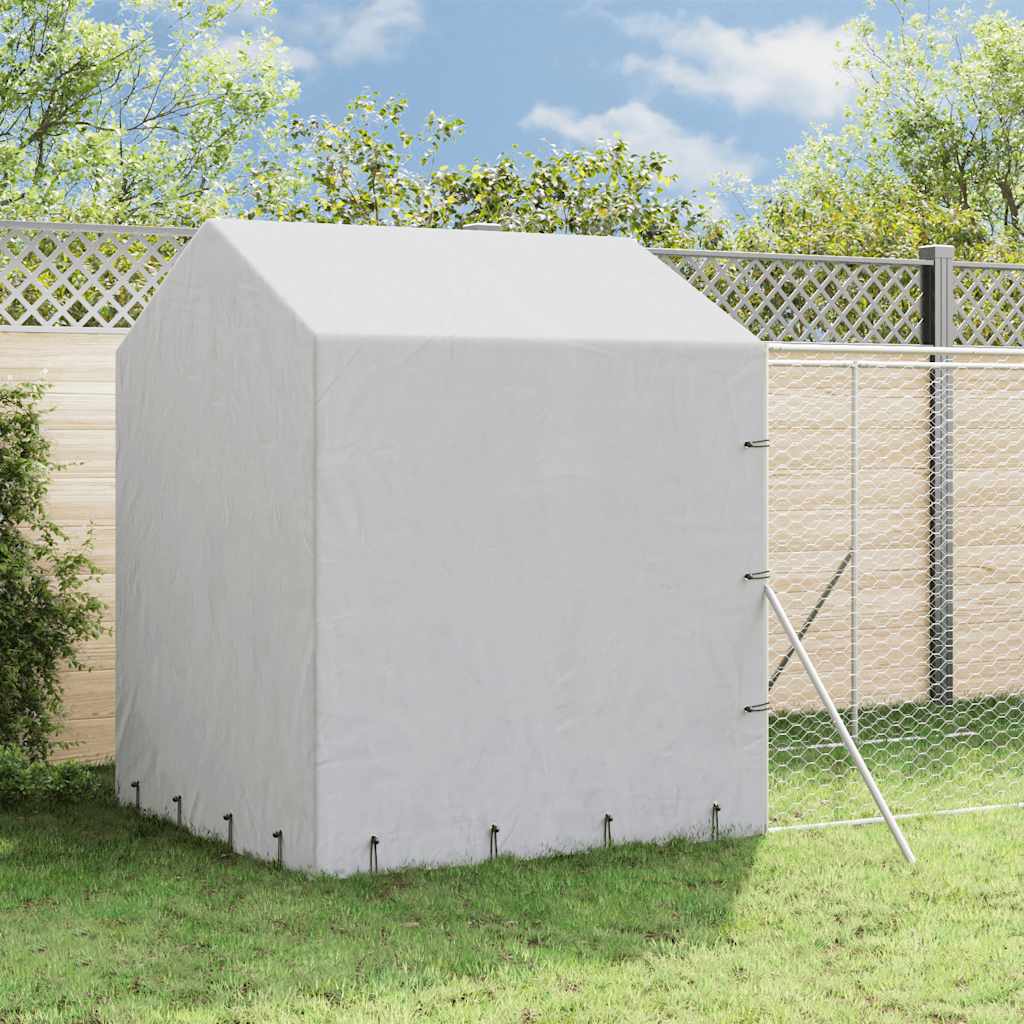Outdoor Dog Kennel with Roof Silver 2x6x2.5 m Galvanised Steel