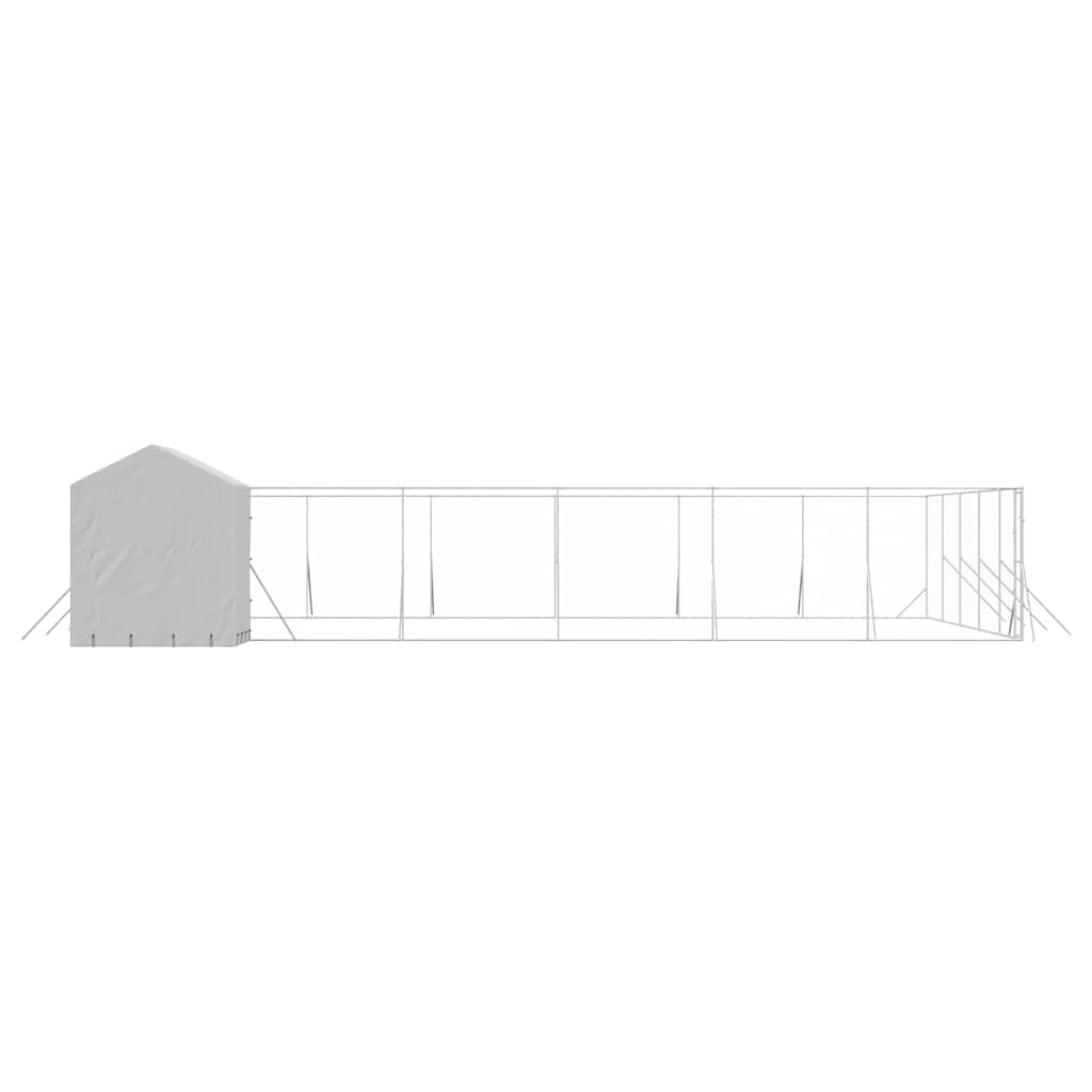 Outdoor Dog Kennel with Roof Silver 12x12x2.5m Galvanised Steel