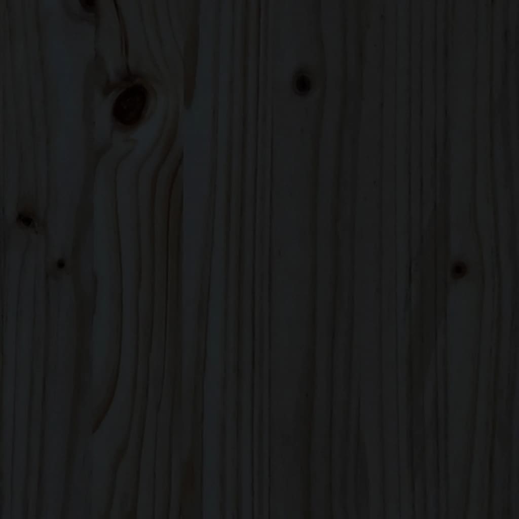 Bed Frame without Mattress Black 150x200 cm Solid Wood Pine