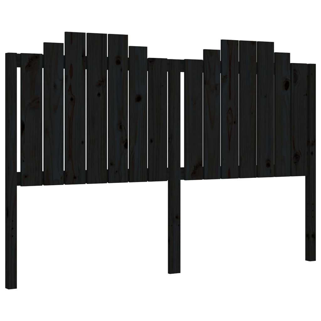 Bed Frame without Mattress Black 150x200 cm Solid Wood Pine