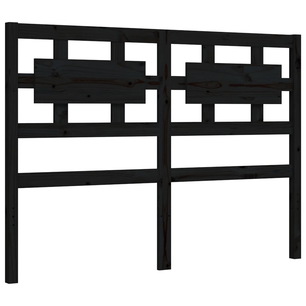 Bed Frame without Mattress Black 135x190 cm Solid Wood Pine