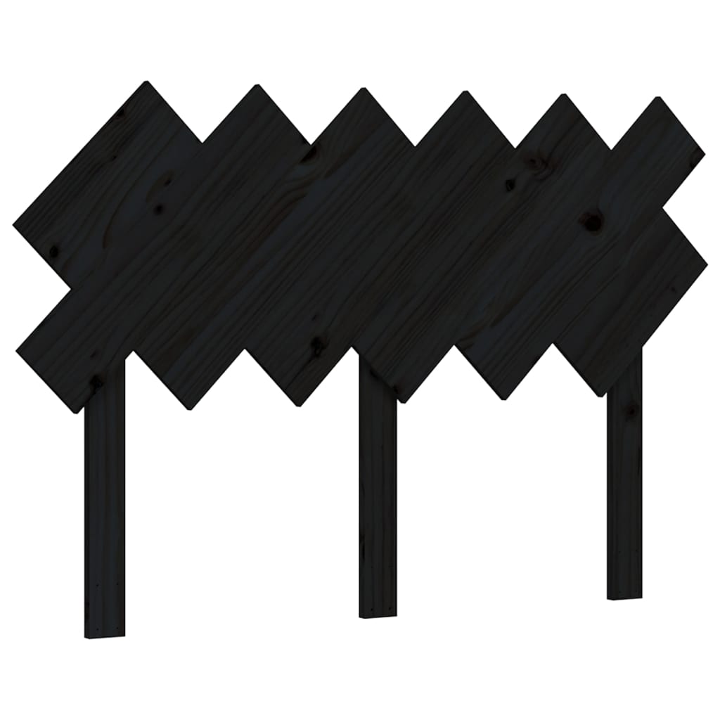 Bed Frame without Mattress Black 135x190 cm Solid Wood Pine