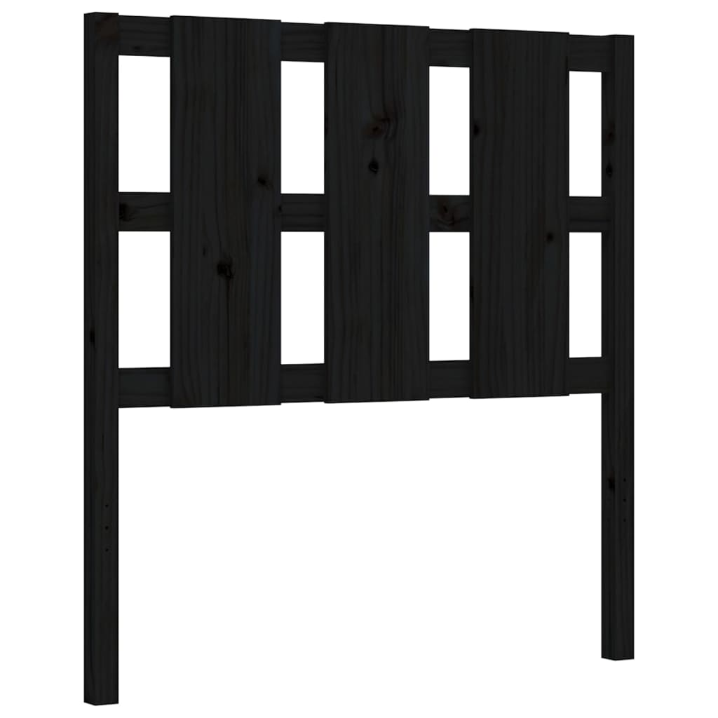 Bed Frame without Mattress Black 90x190 cm Solid Wood