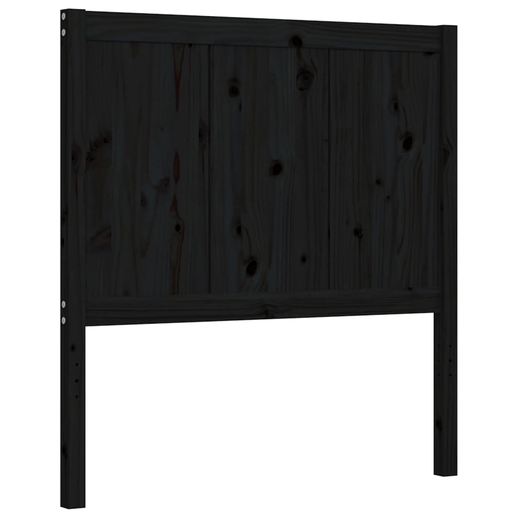 Bed Frame without Mattress Black 90x190 cm Solid Wood