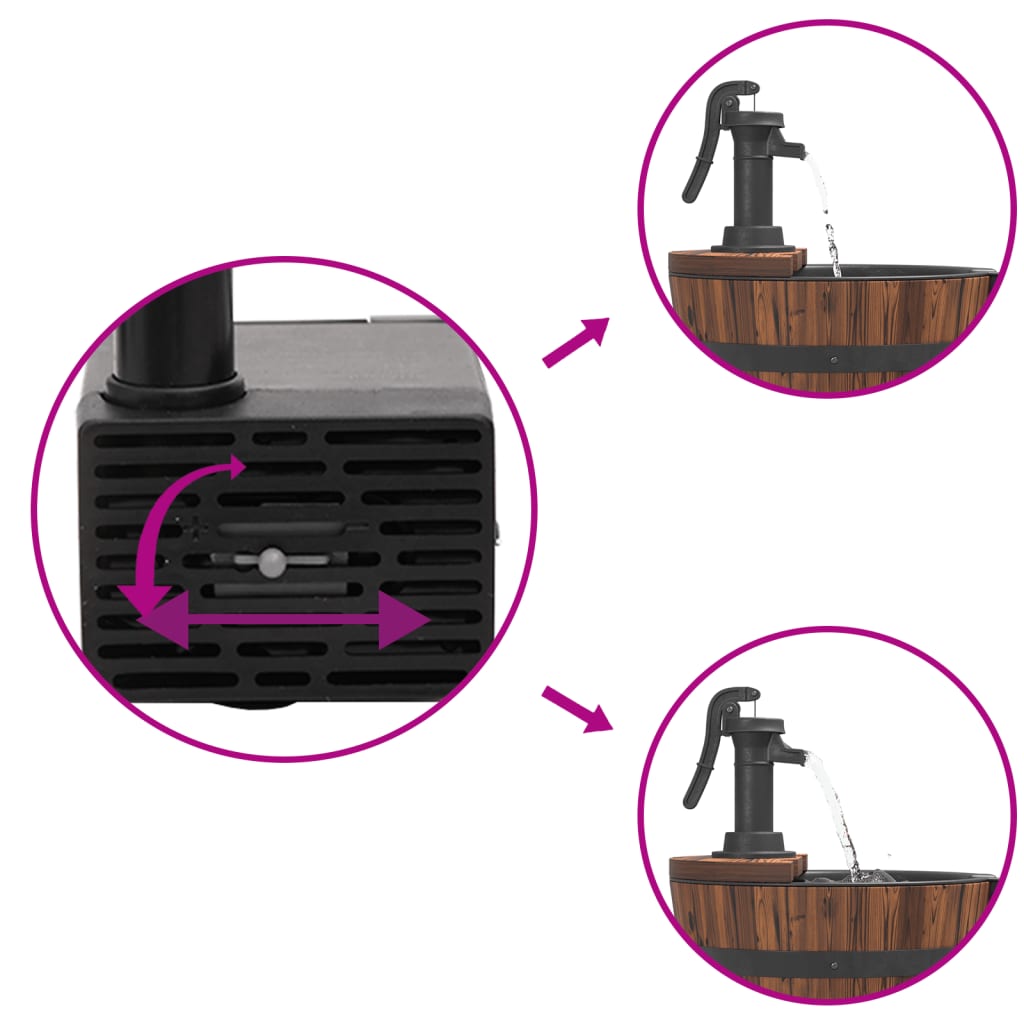 Water Fountain with Pump 44.5x44.5x58 cm Solid Wood Fir