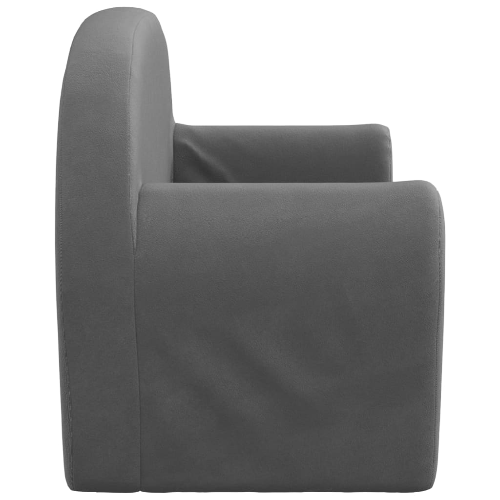 Kids' Sofa 2-Seater Anthracite Soft Plush