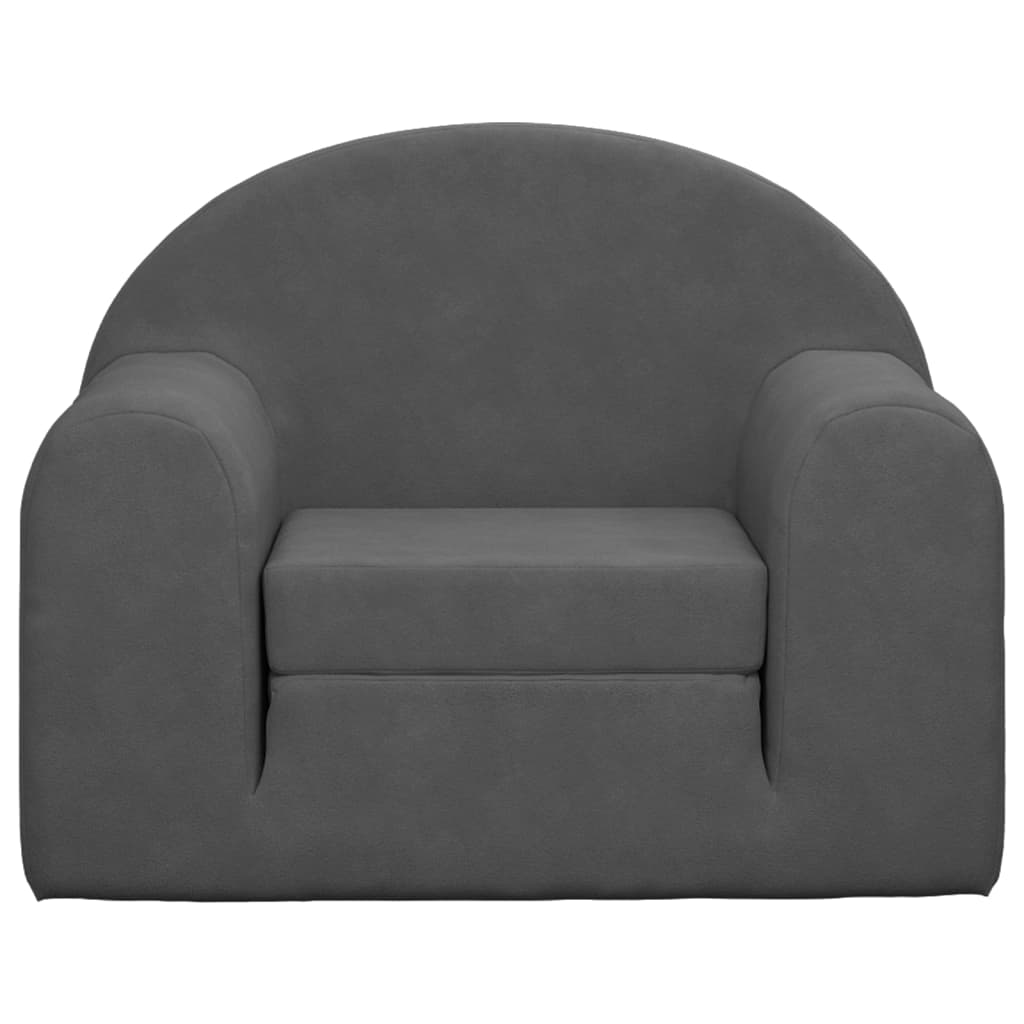Kids' Sofa Bed Anthracite Soft Plush