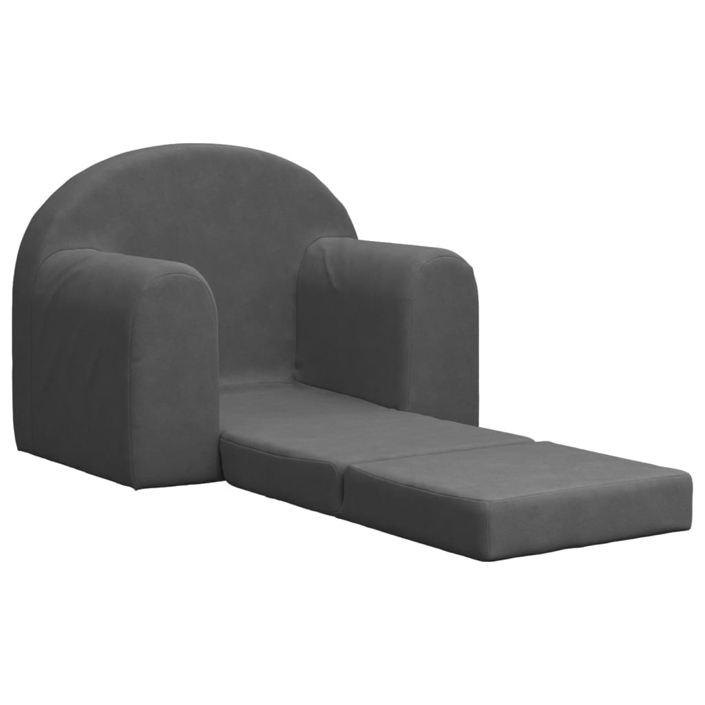 Kids' Sofa Bed Anthracite Soft Plush