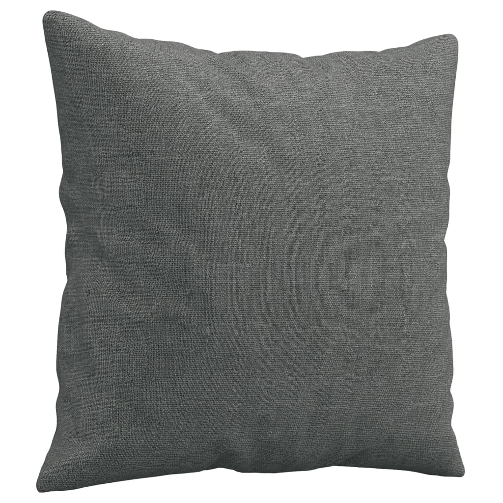 2-Seater Sofa with Throw Pillows Dark Grey 140 cm Fabric