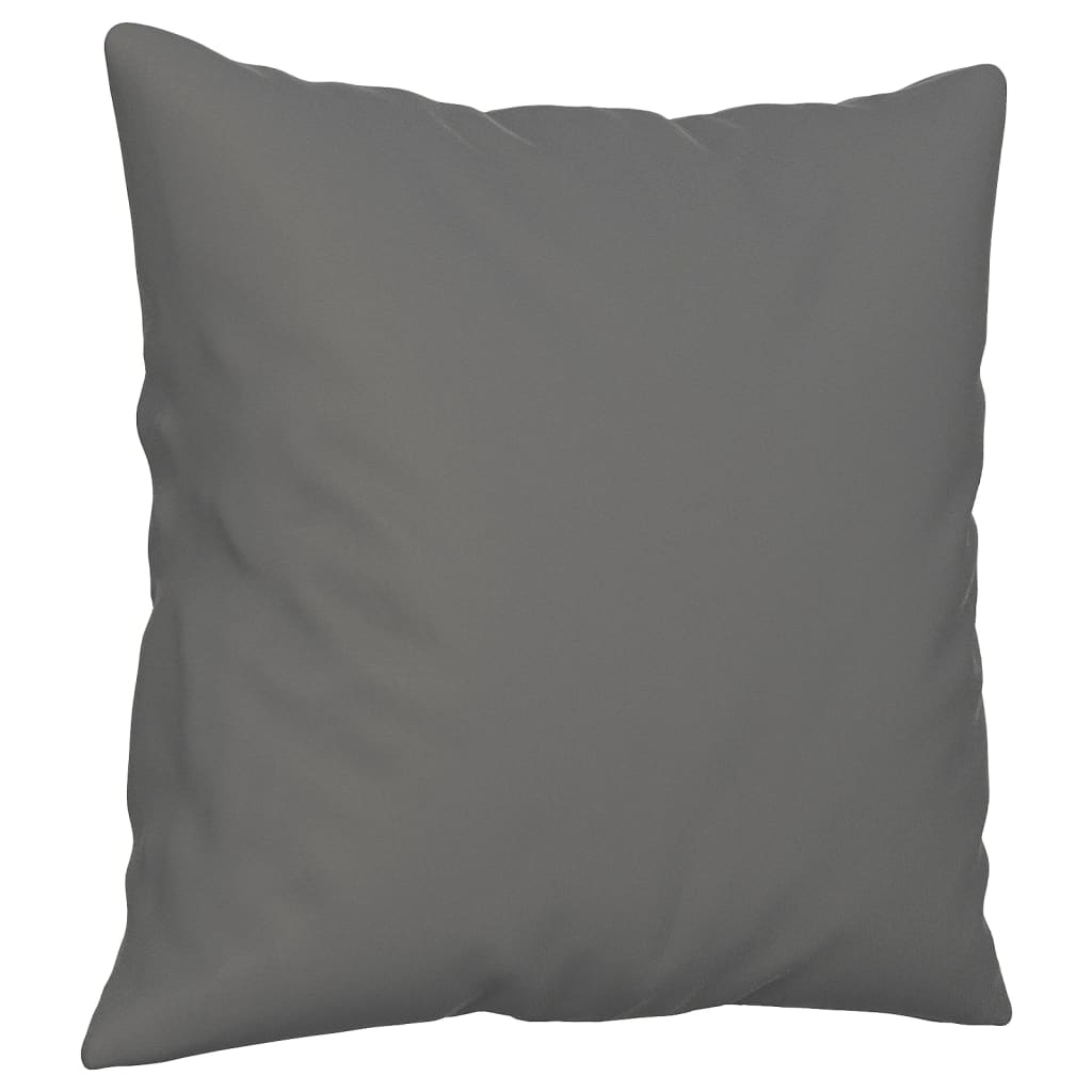 2-Seater Sofa with Pillows Dark Grey 140 cm Microfibre Fabric