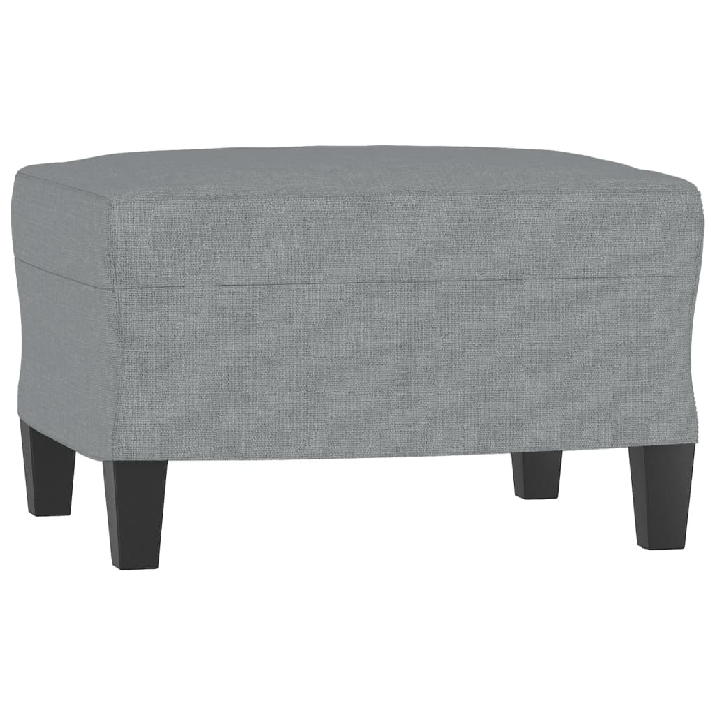Sofa Chair with Footstool Light Grey 60 cm Fabric