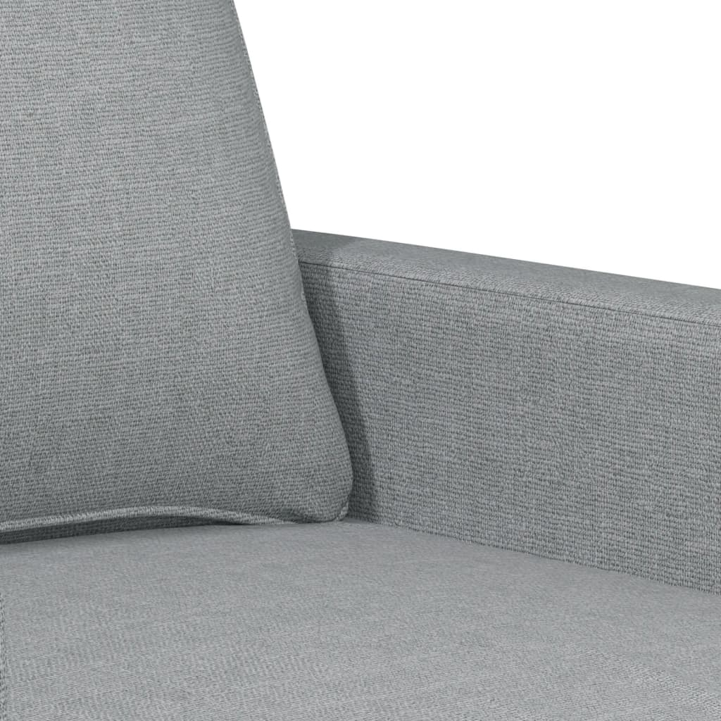 3 Piece Sofa Set with Cushions Light Grey Fabric