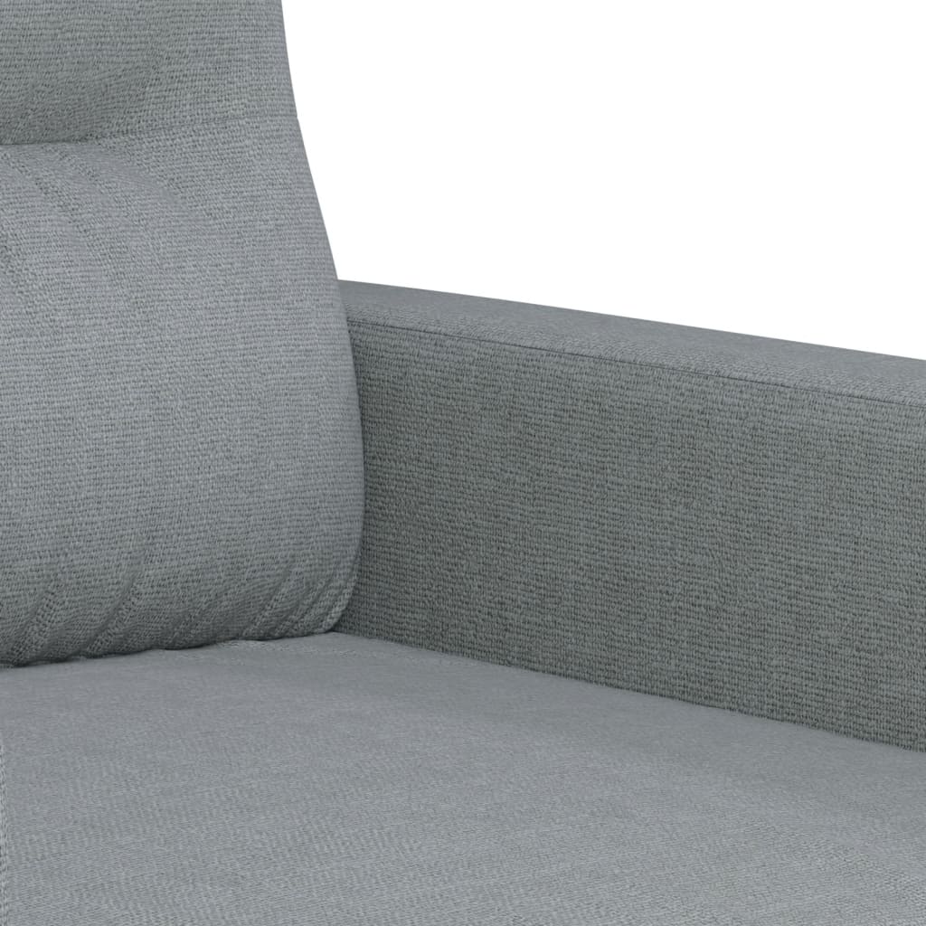 4 Piece Sofa Set with Pillows Light Grey Fabric