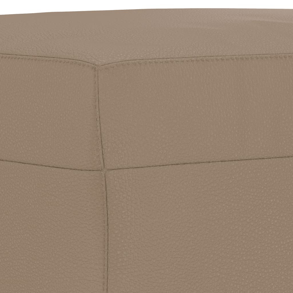 3 Piece Sofa Set with Cushions Cappuccino Faux Leather