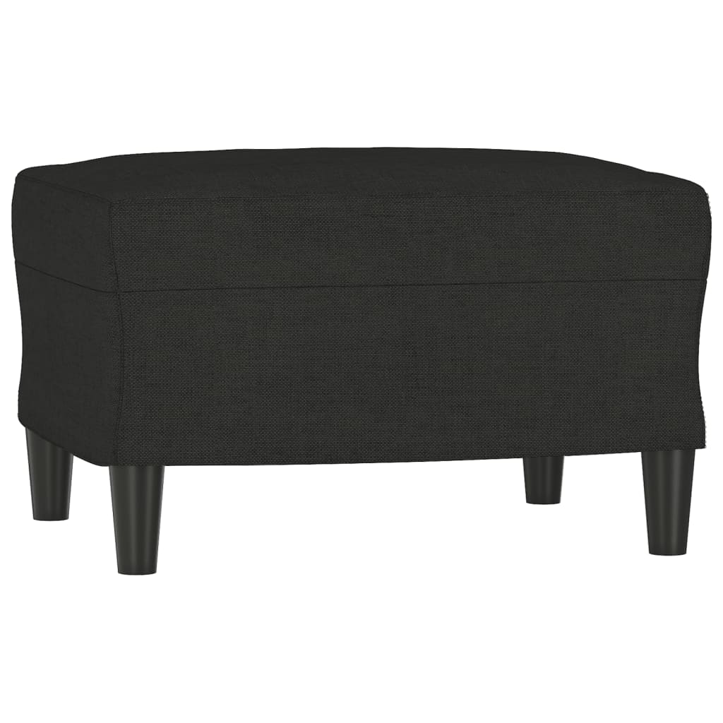 4 Piece Sofa Set with Cushions Black Fabric