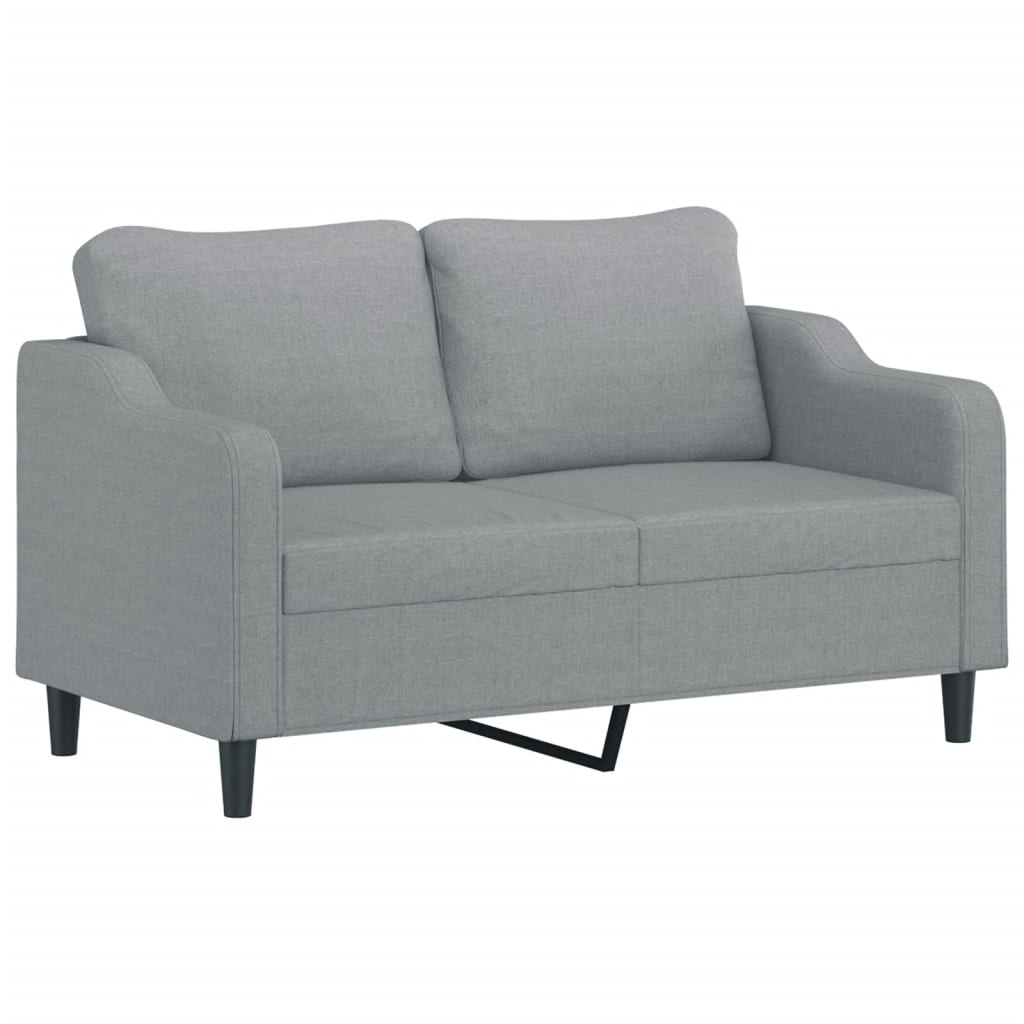 3 Piece Sofa Set with Cushions Light Grey Fabric