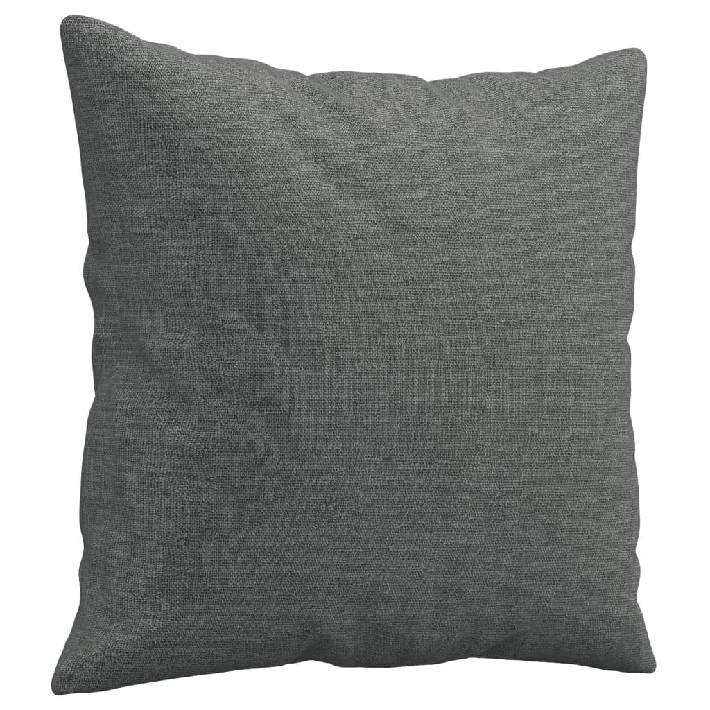 4 Piece Sofa Set with Pillows Dark Grey Fabric