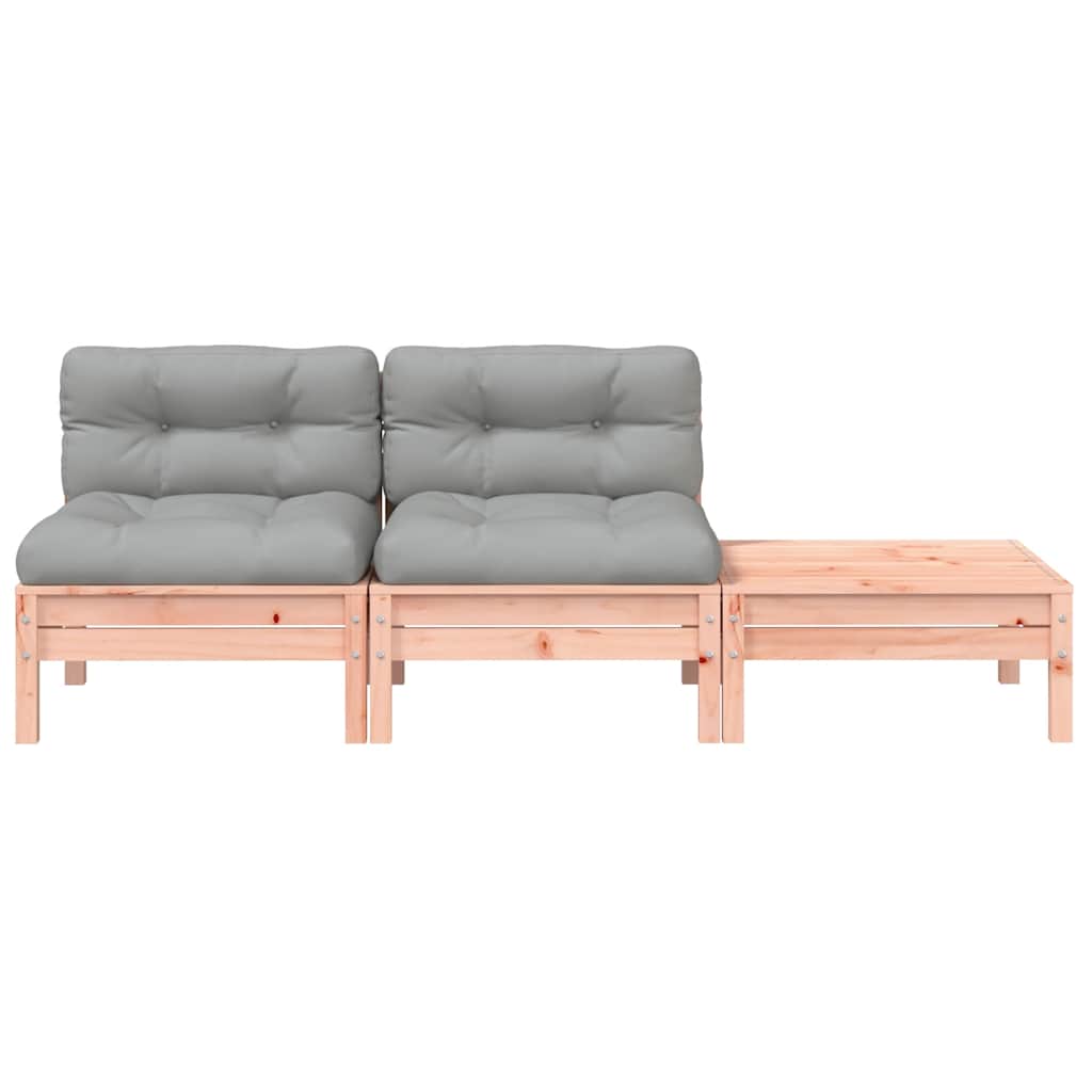 Garden Sofa with Cushions and Footstool 2-Seater