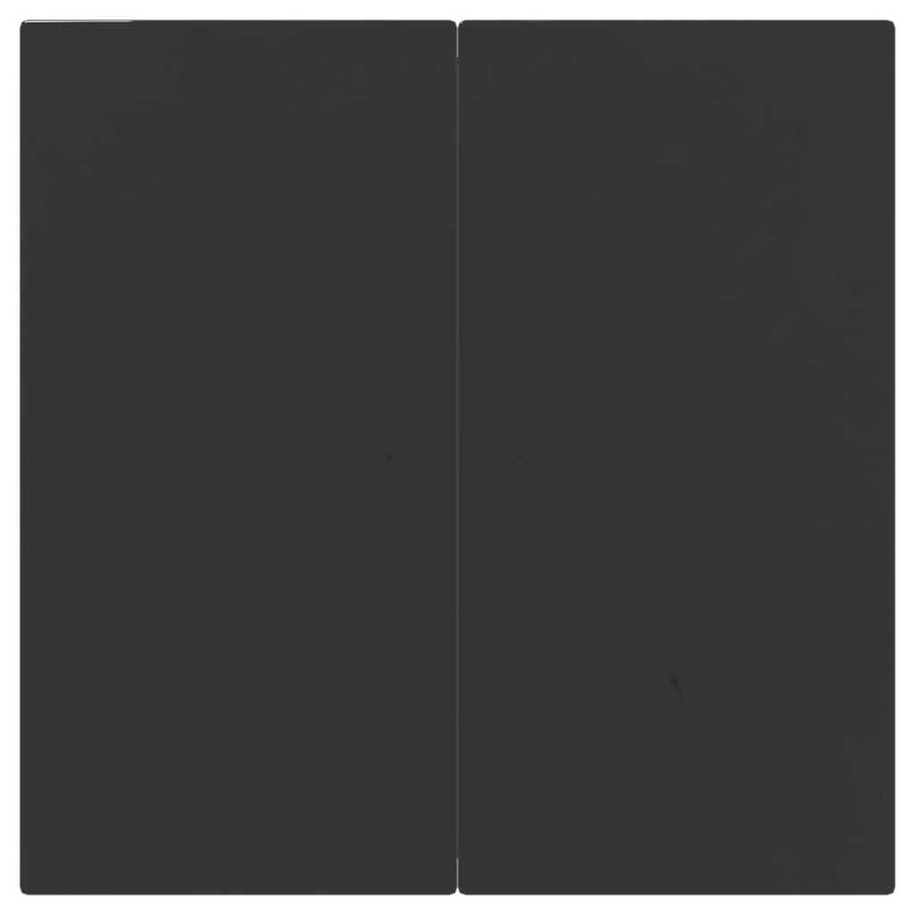 5 Piece Garden Dining Set Grey and Black Poly Rattan and Steel