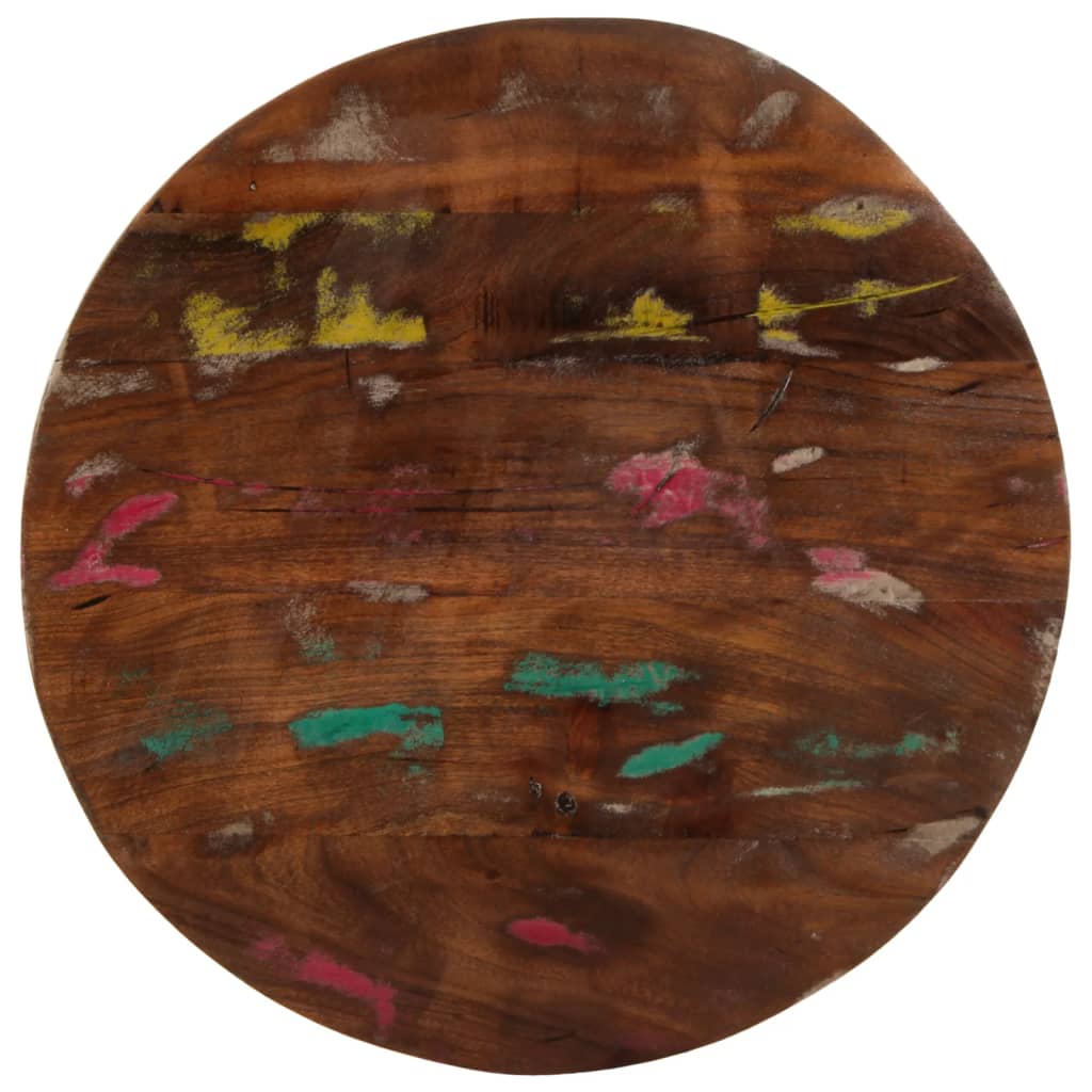 Table Top Ø 50x1.5 cm Round Solid Wood Reclaimed