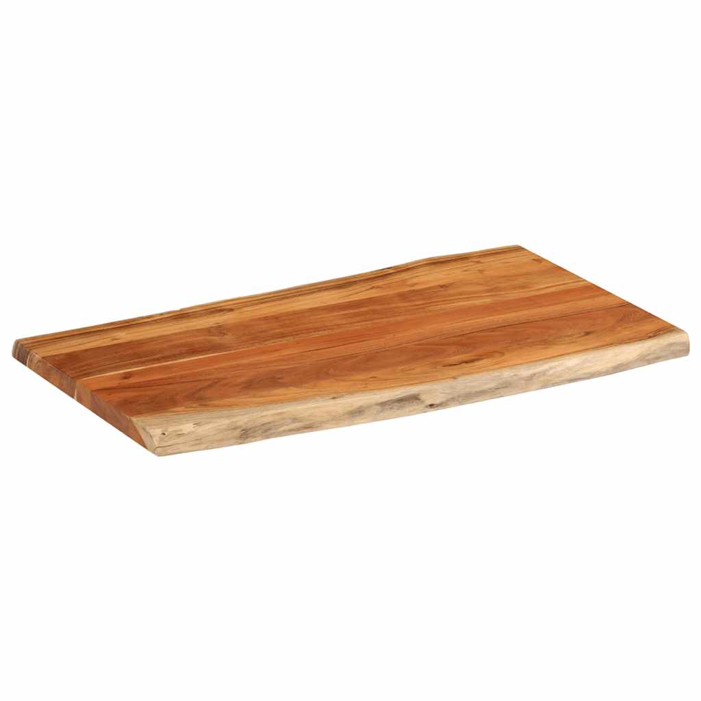 Table Top 100x60x3.8 cm Rectangular Solid Wood Acacia Live Edge