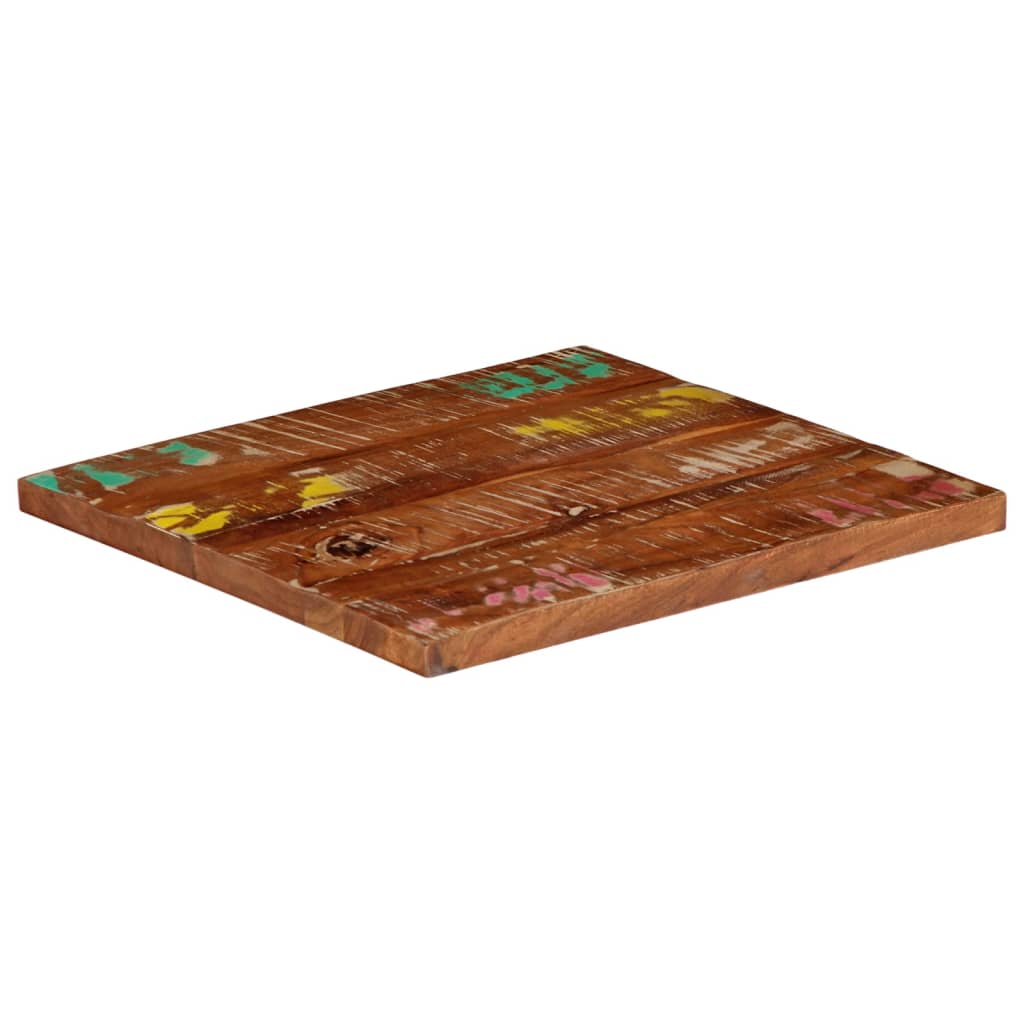 Table Top 60x60x2.5 cm Square Solid Wood Reclaimed