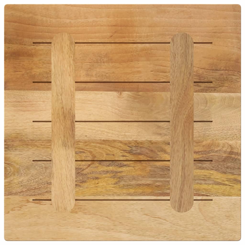 Table Top 60x60x2.5 cm Square Solid Wood Rough Mango