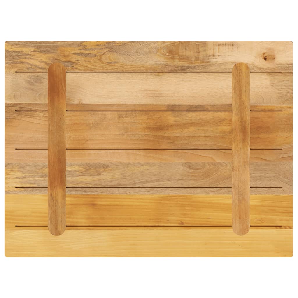 Table Top 70x60x2.5 cm Rectangular Solid Wood Rough Mango