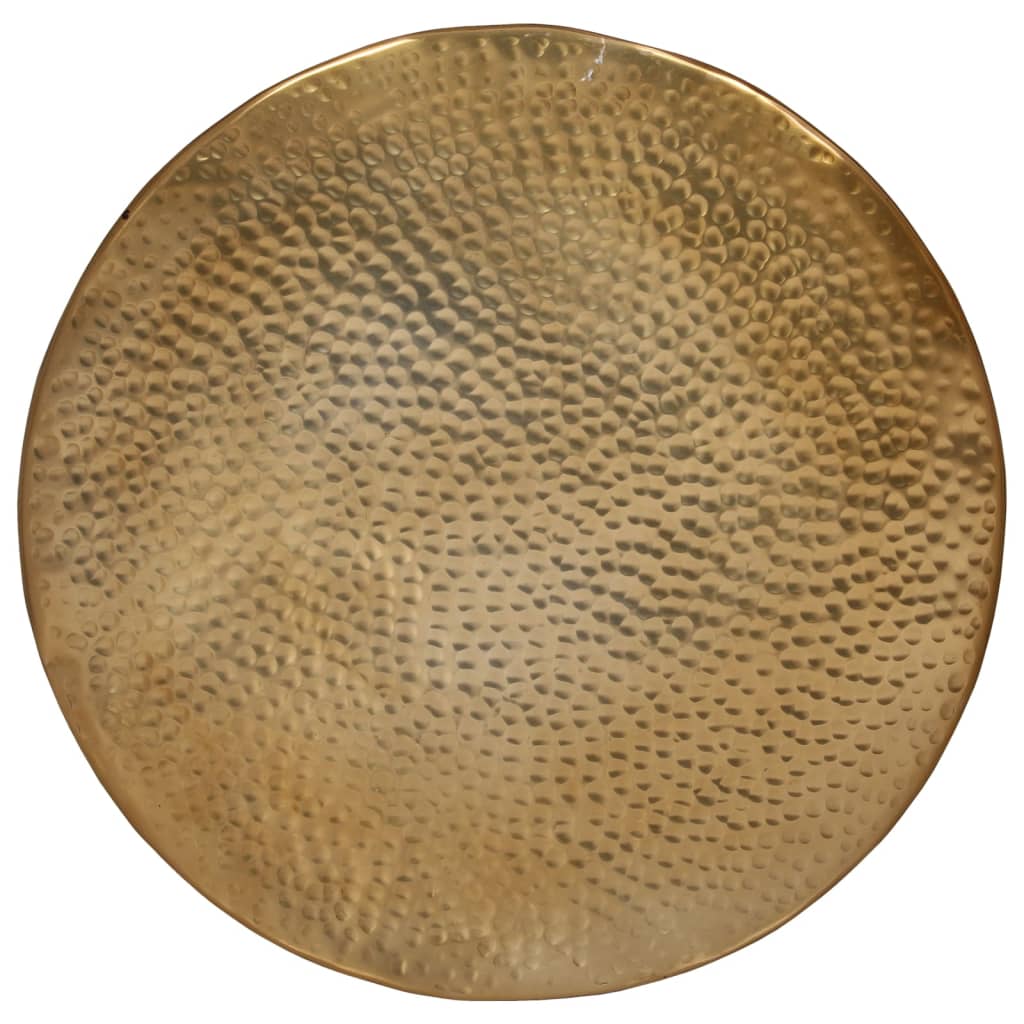 Coffee Table Hammered Aluminium ?50x30 cm Brass