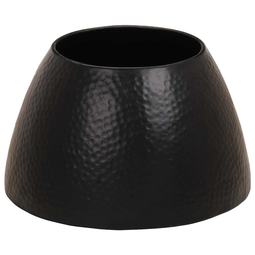 Coffee Table Hammered Aluminium ?50x30 cm Black