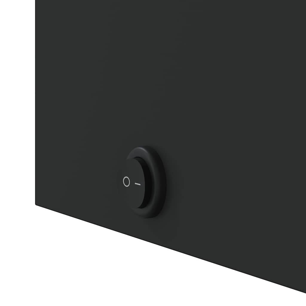 Bathroom Mirror Cabinet with LED Light Arched Black 42x13x70 cm