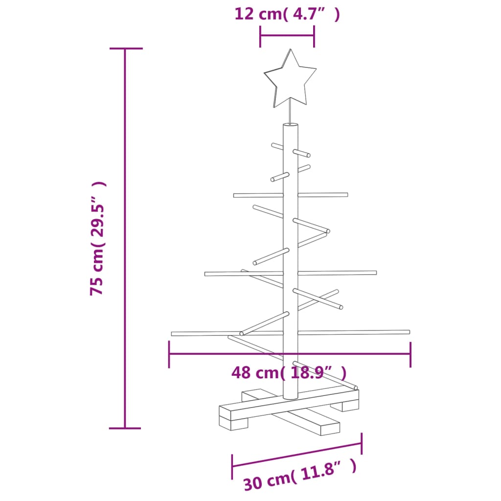 Wooden Christmas Tree Bamboo Natural with Unfinished