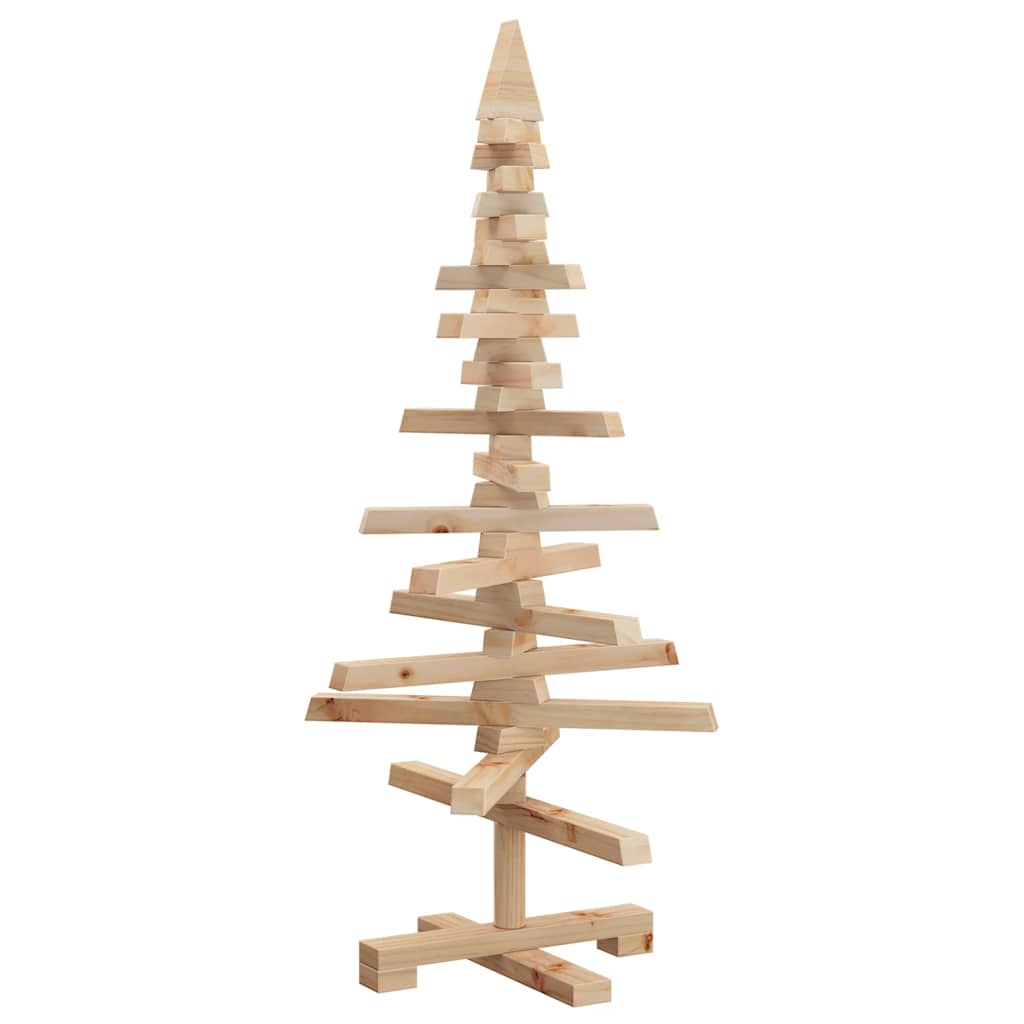 Wooden Christmas Tree Solid Pine Wood Natural with Unfinished