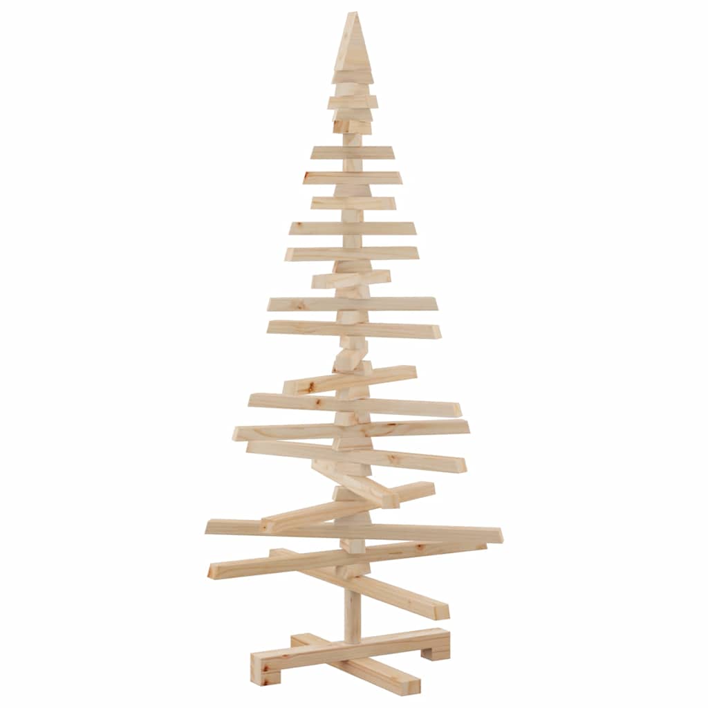 Wooden Christmas Tree Solid Pine Wood Natural with Unfinished