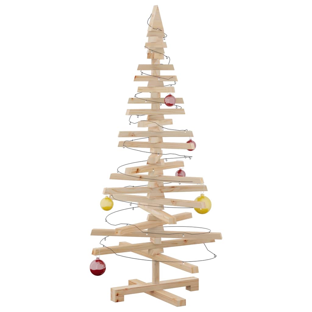 Wooden Christmas Tree Solid Pine Wood Natural with Unfinished