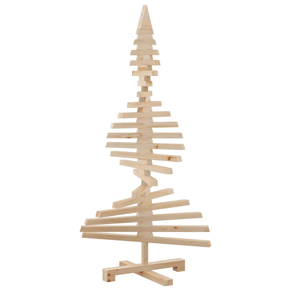 Wooden Christmas Tree for Decoration 120 cm Solid Wood Pine