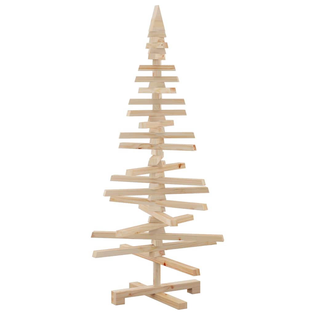 Wooden Christmas Tree for Decoration 120 cm Solid Wood Pine