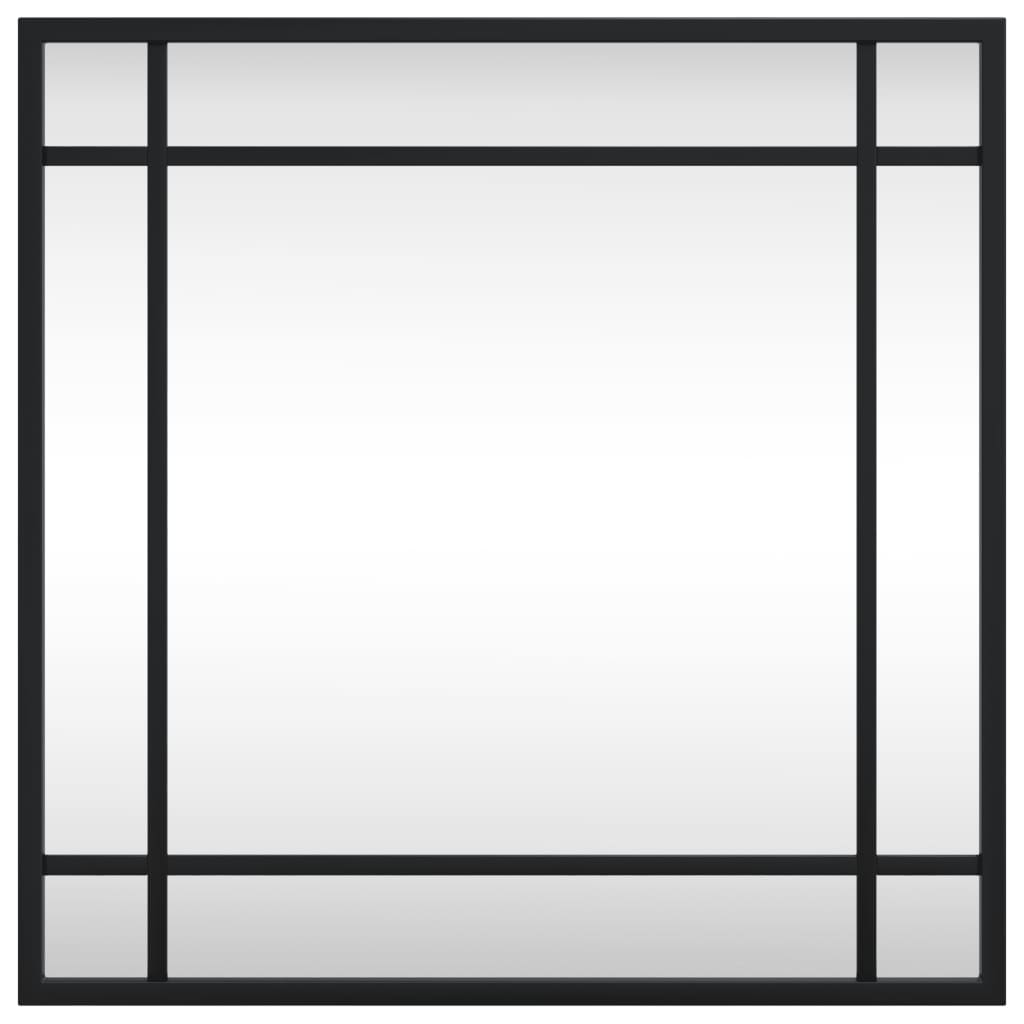Wall Mirror Black 40x40 cm Square Iron