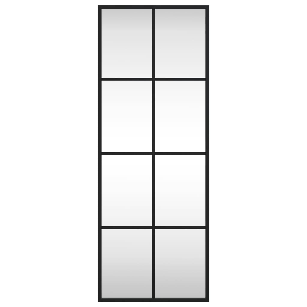 Wall Mirror Black 30x80 cm Rectangle Iron