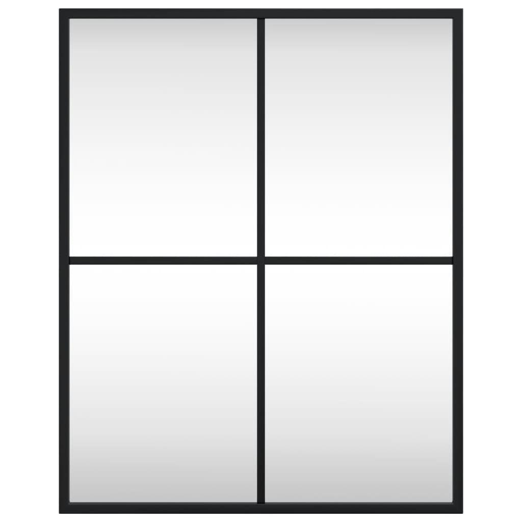 Wall Mirror Black 40x50 cm Rectangle Iron