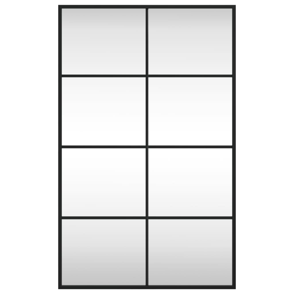 Wall Mirror Black 50x80 cm Rectangle Iron