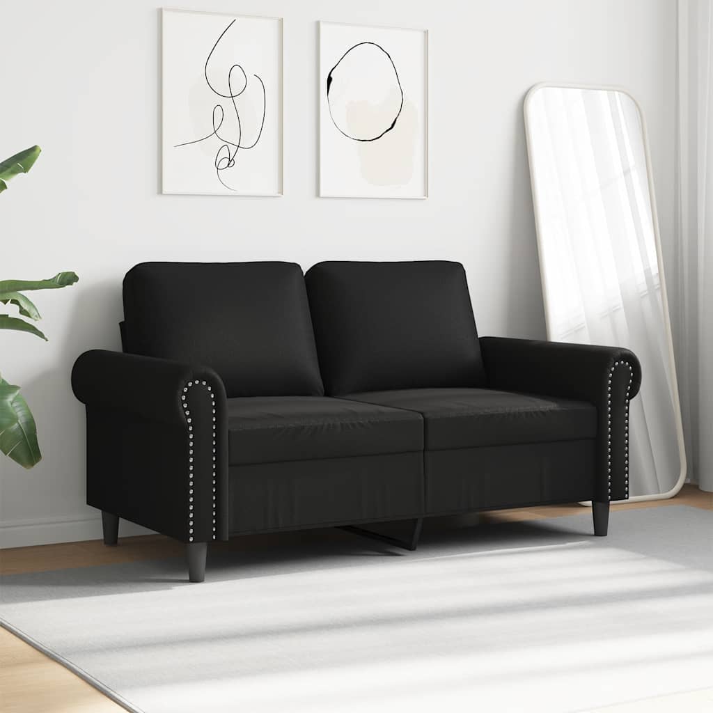 2-Seater Sofa Black 120 cm Faux Leather
