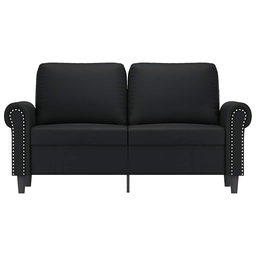 2-Seater Sofa Black 120 cm Faux Leather
