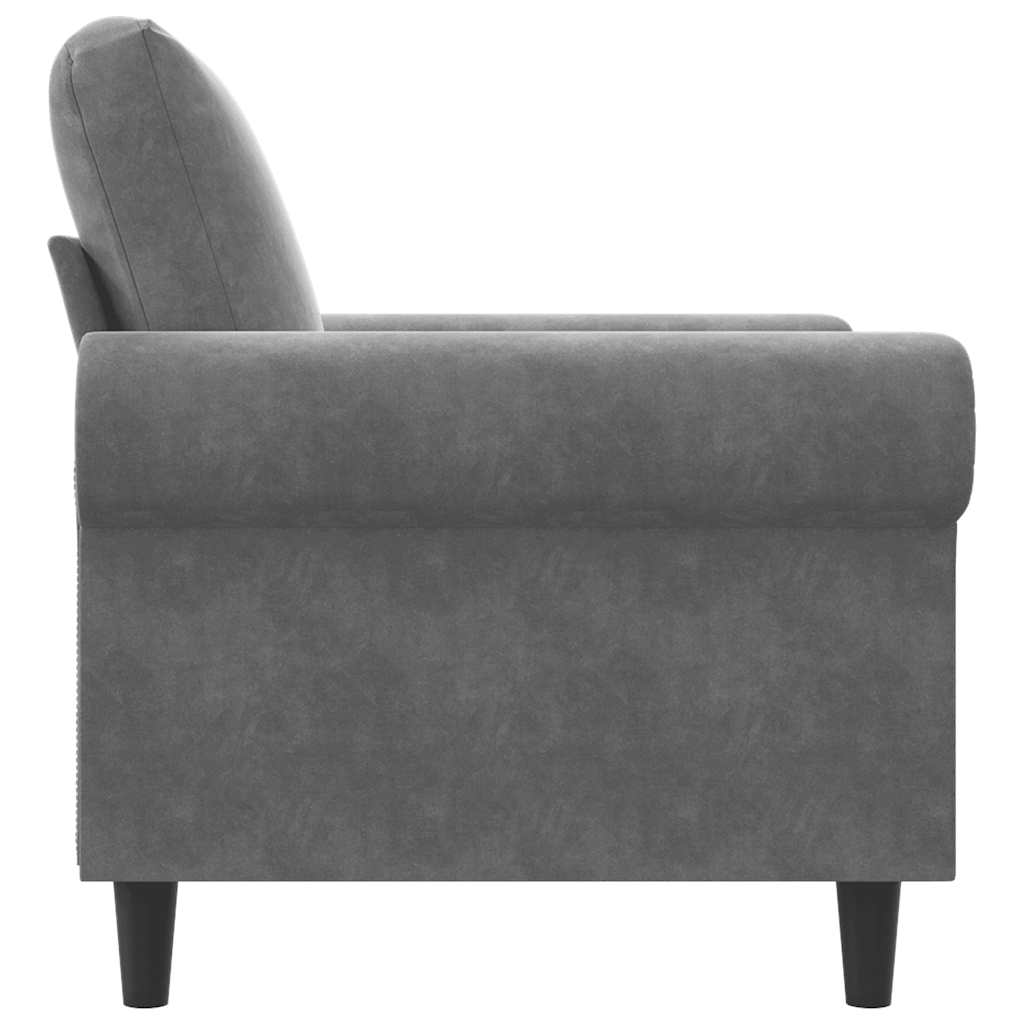 Sofa Chair Dark Grey 60 cm Velvet